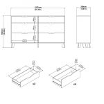 Komoda Iker 711 jackson hickory/bílá