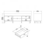 TV stolek Iker 717 jackson hickory/bílá