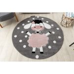 Dětský kusový koberec Petit Dolly sheep grey kruh - 120x120 (průměr) kruh cm