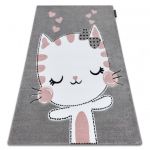 Dětský kusový koberec Petit Kitty cat grey - 180x270 cm