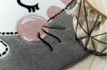 Dětský kusový koberec Petit Kitty cat grey kruh - 160x160 (průměr) kruh cm