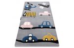 Dětský kusový koberec Petit Toys cars grey - 140x190 cm