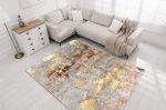 Kusový koberec Miro 51463.802 Abstraction grey / gold - 160x220 cm