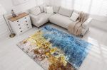 Kusový koberec Miro 51709.803 blue / gold - 80x150 cm