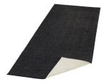 Běhoun Twin-Wendeteppiche 103096 black cream – na ven i na doma - 80x350 cm