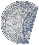 Kusový koberec Twin Supreme 104166 Siruma Blue/Cream kruh – na ven i na doma - 140x140 (průměr) kruh cm