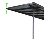 Pergola PIERCE 440 CM šedé stínění