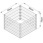 Kompostér plechový  560L 93x93x70cm