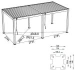 Bioklimatická pergola INTRO PLUS 6x3 m volně stojící