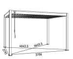 Bioklimatická pergola INTRO NEO 4x3 m volně stojící