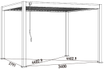 Bioklimatická pergola INTRO NEO 3,6x3 m, hliník a ocel - volně stojící