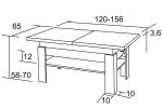 Konferenční stůl Radim 65×120-156