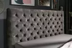 Postel CHESTERFIELD LUX 160x200 CM olivově šedá samet