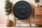 Vysoká komoda LION 140 CM černá masiv mango