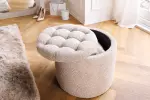 Taburet MODERN BAROCCO 50 CM šampaňský bouclé