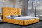 Postel CHESTERFIELD LUX 180x200 CM tmavě žlutá samet