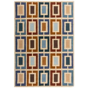 Ručně všívaný kusový koberec Illusion Retro Blocks Blue/Multi - 120x170 cm - 120x170 cm