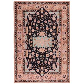 Kusový koberec Wool Loop Blossom Pink/Black - 200x290 cm - 200x290 cm