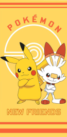 Carbotex Dětská osuška Pokémon Pikachu a Scorbunny