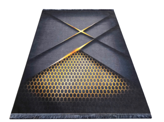 Koberec protiskluzový BLACK AND GOLD 05 - 80 x 150 cm