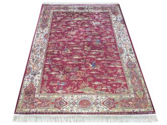 Prémiový koberec QUM SILK 10 hedvábí červený - 160 x 230 cm