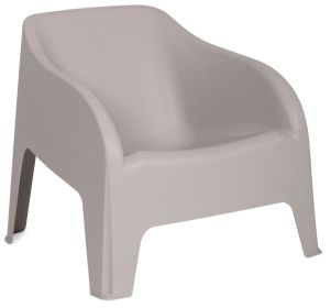 PETRA ARMCHAIR plastové křeslo - taupe-šedá