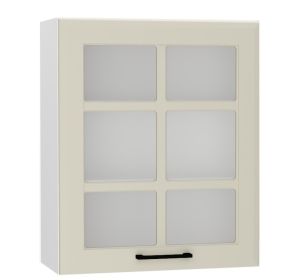 WS60P/L h. vitrína 1-dveřová INGRID bílá/coffee mat