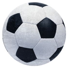 Dětský kusový koberec Bambino 2139 Football - 100x100 (průměr) kruh cm