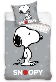 Carbotex Dětské povlečení Snoopy Grey