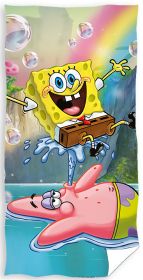 Carbotex Dětská osuška Sponge Bob Vodotrysk