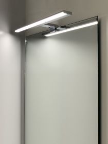 Zrcadlo PURE LIGHT 80x60 CM s leštěnou hranou a s LED lampičkou