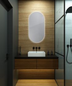 Zrcadlo AMBIENTE OVAL 120x60 CM s LED podsvícením