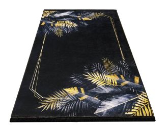 Koberec protiskluzový BLACK AND GOLD 01 - 160 x 220 cm