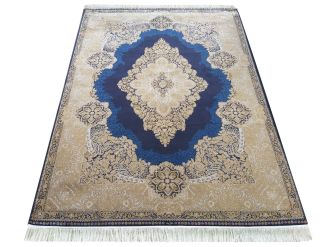 Prémiový koberec QUM SILK 02 hedvábí modrý - 160 x 230 cm