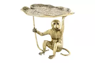 Odkládací stolek WILDLIFE MONKEY 55 CM zlatý