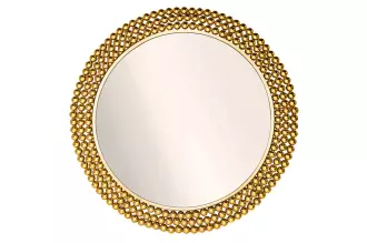 Nástěnné zrcadlo PEARLS 75 CM zlaté kov