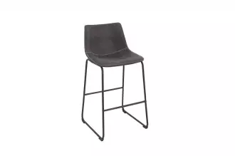 2SET barová židle DJANGO vintage šedá mikrovlákno