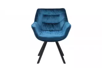 2SET židlo-křeslo DUTCH COMFORT modré samet