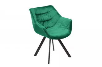 2SET židlo-křeslo DUTCH COMFORT smaragdově zelené samet