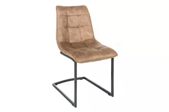 2SET konzolová židle MIAMI taupe hnědá mikrovlákno