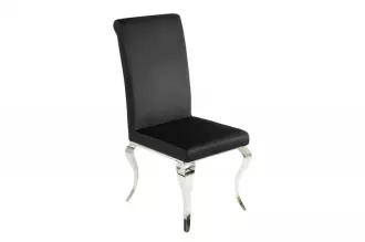 2SET židle MODERN BAROCCO černá samet