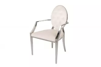 2SET židle MODERN BAROCCO béžová s područkami