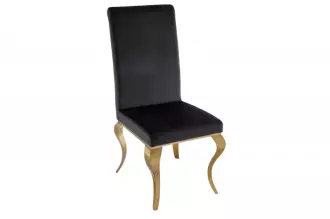 2SET židle MODERN BAROCCO GOLD černá samet
