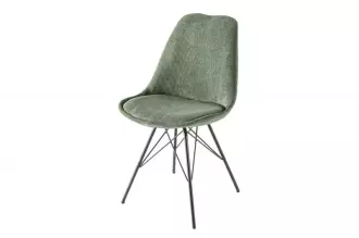 2SET jídelní židle SCANDINAVIA CORD zelená / černá