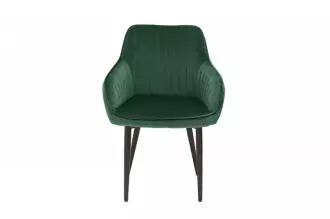 2SET jídelní židle TURIN smaragdově zelená samet