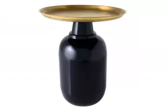 Odkládací stolek ELEGANCIA 50 CM černý/zlatý