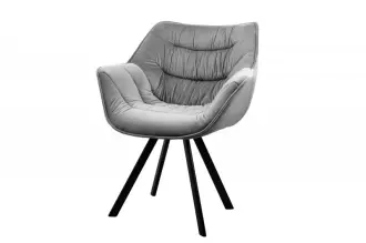 2SET židlo-křeslo DUTCH COMFORT tmavě šedé samet