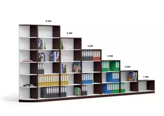 Otevřené kancelářské skříně - konfigurace (model 527)